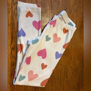 Cat & Jack Heart Print Kids Leggings - White and Multicolor